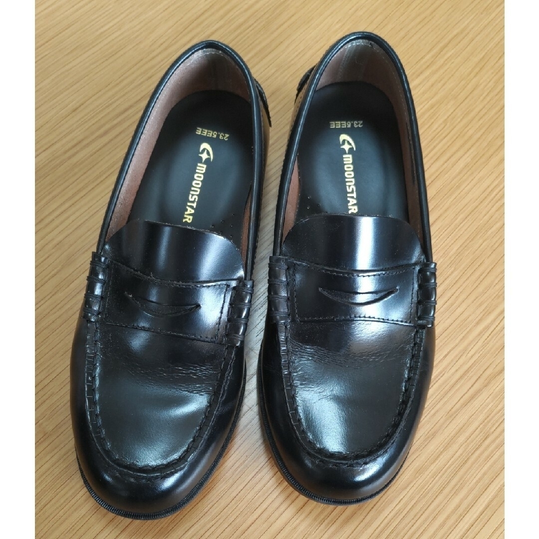 MOONSTAR (ムーンスター)の黒色ローファー レディースの靴/シューズ(ローファー/革靴)の商品写真