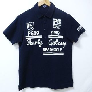 パーリーゲイツ(PEARLY GATES)のPEARLY GATES(パーリーゲイツ) 半袖カットソー サイズ5 XL メンズ - ダークネイビー レギュラーカラー(Tシャツ/カットソー(半袖/袖なし))