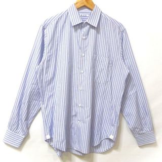 ロロピアーナ(LORO PIANA)のLoro Piana(ロロピアーナ) 長袖シャツ サイズ42 XS メンズ美品  - ブルー×白×ブラウン ストライプ(シャツ)