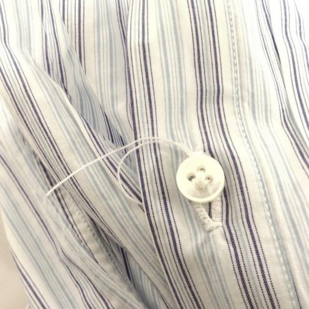 BORRELLI(ボレリ) 長袖シャツ サイズ16/42 メンズ美品  - 白×ライトブルー×パープル ストライプ メンズのトップス(シャツ)の商品写真