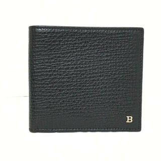 バリー(Bally)のBALLY(バリー) 札入れ - 黒 パスケース付き/2つ折り レザー(財布)