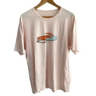 Papas(パパス) 半袖Tシャツ サイズL メンズ - ライトピンク×オレンジ×マルチ クルーネック(Tシャツ/カットソー(半袖/袖なし))