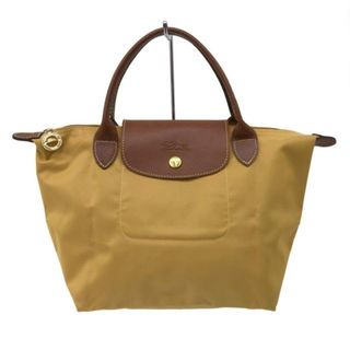 ロンシャン(LONGCHAMP)のLONGCHAMP(ロンシャン) ハンドバッグ ル・プリアージュオリジナル ベージュ×ダークブラウン 折りたたみ ナイロン×レザー(ハンドバッグ)