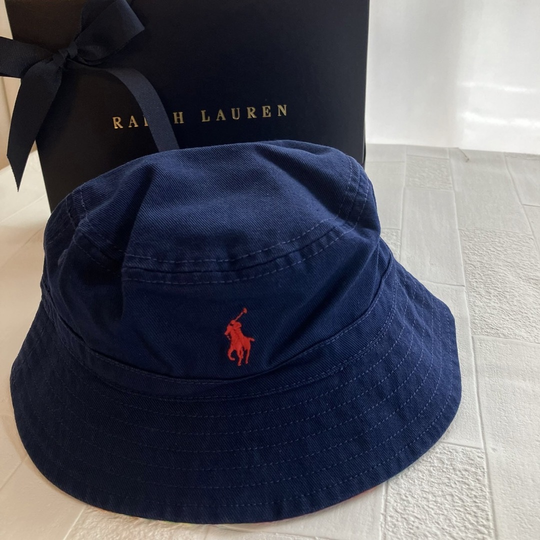 Ralph Lauren(ラルフローレン)の12-24m  ラルフローレン  ベビー　ハット　リバーシブル キッズ/ベビー/マタニティのこども用ファッション小物(帽子)の商品写真