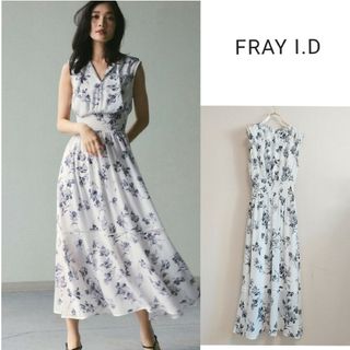 FRAY I.D - ◆美品◆FRAYI.D⭐ウエストシャーリングフラワープリントワンピースsize０