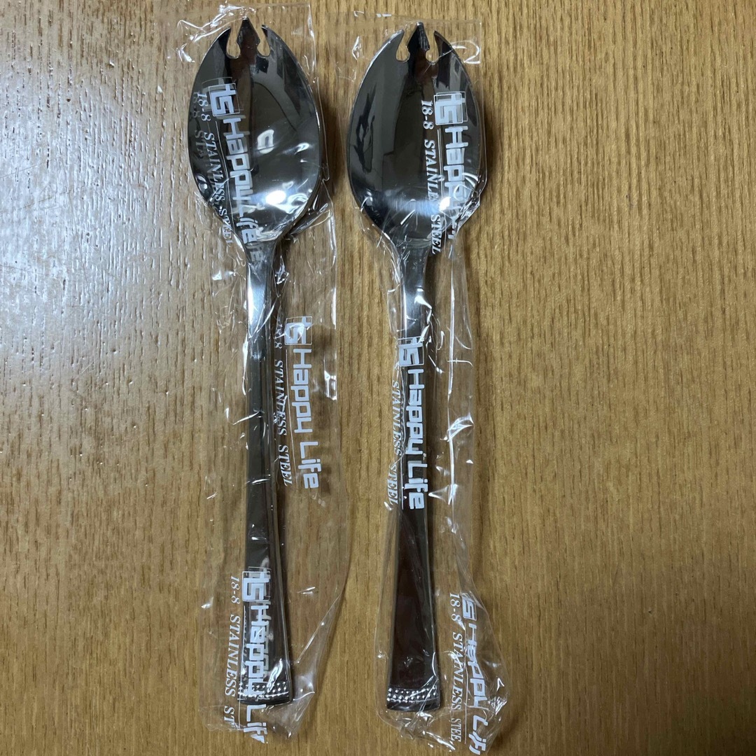 ⭐️新品⭐️先割れスプーン　2本セット　ステンレス インテリア/住まい/日用品のキッチン/食器(カトラリー/箸)の商品写真