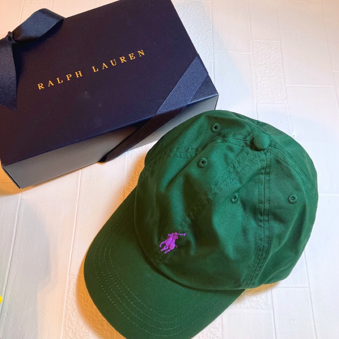 Ralph Lauren(ラルフローレン)の2-4t ラルフローレン  ポニー  刺繍　深緑　キャップ キッズ/ベビー/マタニティのこども用ファッション小物(帽子)の商品写真