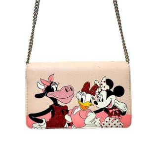 ケイトスペードニューヨーク(kate spade new york)の【中古】FURLA フルラ disney ディズニー　バッグ レディース ディズニーコラボ　ライトピンク　本革　チェーンバッグ(メッセンジャーバッグ)