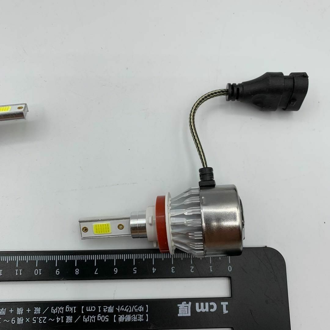 2個　LED フォグランプ H8 H11 H16 爆光ライト ホワイト 白　M7 自動車/バイクの自動車(その他)の商品写真