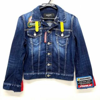 ディースクエアード(DSQUARED2)のDSQUARED2(ディースクエアード) Gジャン サイズ38 S レディース新品同様  Baseball Cap Jean Jacket S72AM1042 ブルー×レッド×マルチ 帽子(Gジャン/デニムジャケット)