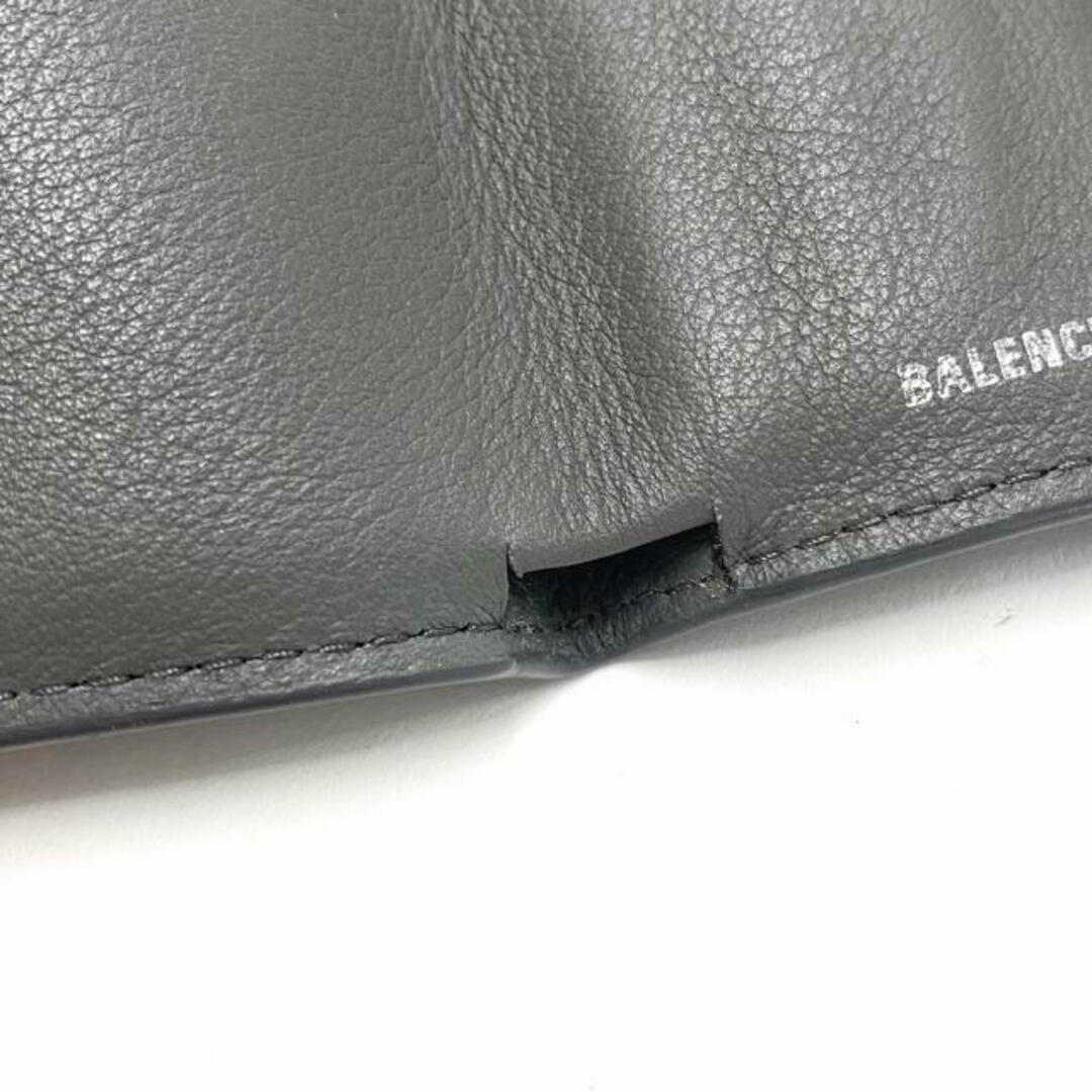 Balenciaga(バレンシアガ)のBALENCIAGA(バレンシアガ) 3つ折り財布 ペーパーミニウォレット 391446 ダークグレー レザー レディースのファッション小物(財布)の商品写真