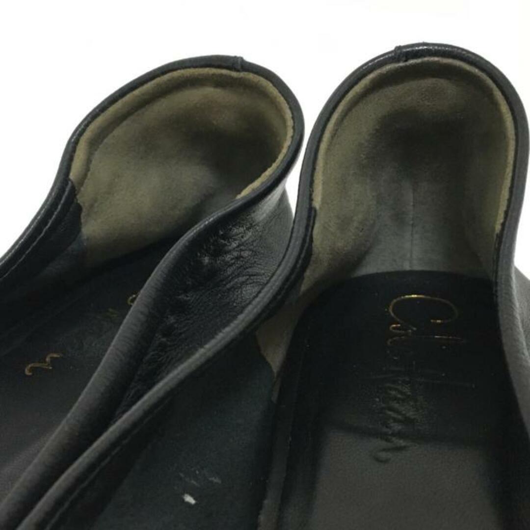 Cole Haan(コールハーン)のCOLE HAAN(コールハーン) パンプス 7B レディース - 黒 オープントゥ/ウェッジソール レザー レディースの靴/シューズ(ハイヒール/パンプス)の商品写真