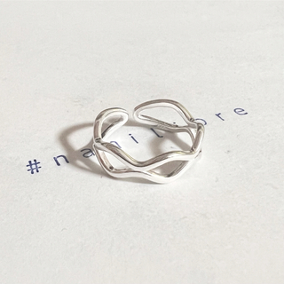 シルバーリング 925 バネ スプリング 華奢 ジオメトリック 韓国 指輪 T9(リング(指輪))