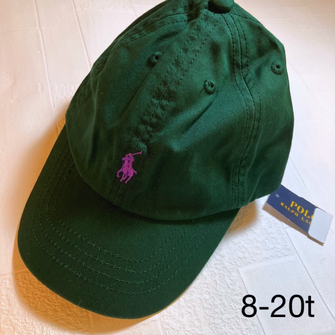 Ralph Lauren(ラルフローレン)の大人もOK 8-20t キャップ　ポニー  刺繍 深緑　ラルフローレン キッズ/ベビー/マタニティのこども用ファッション小物(帽子)の商品写真