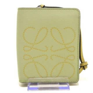 ロエベ(LOEWE)のLOEWE(ロエベ) 2つ折り財布美品  コンパクト ジップ ウォレット 103.54.Z41 グレーベージュ ラウンドファスナー ナッパレザー(財布)