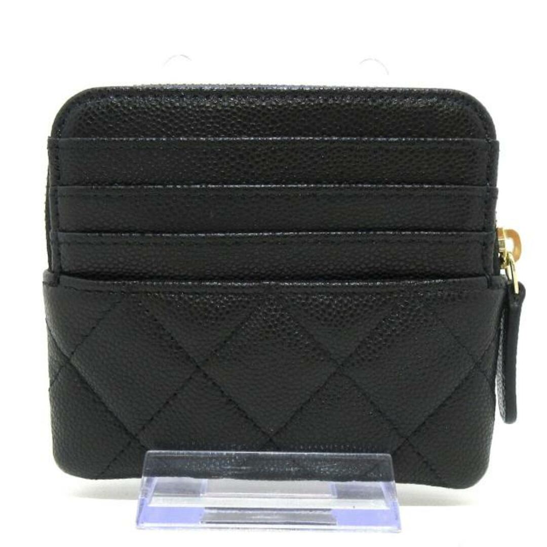 CHANEL(シャネル)のCHANEL(シャネル) コインケース美品  マトラッセ/ジップコインパース AP2061 黒 ゴールド金具 キャビアスキン レディースのファッション小物(コインケース)の商品写真