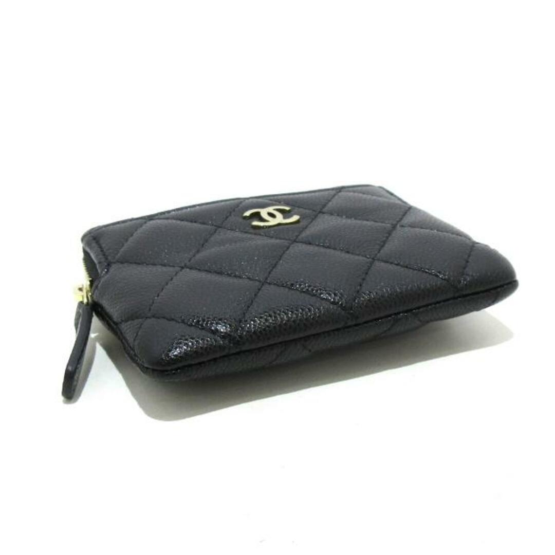 CHANEL(シャネル)のCHANEL(シャネル) コインケース美品  マトラッセ/ジップコインパース AP2061 黒 ゴールド金具 キャビアスキン レディースのファッション小物(コインケース)の商品写真