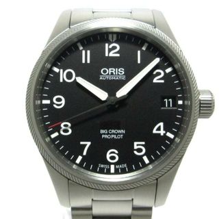 オリス(ORIS)のORIS(オリス) 腕時計美品  ビッグクラウン プロパイロット デイト 01 751 7697 4164 メンズ SS/裏スケ 黒(その他)