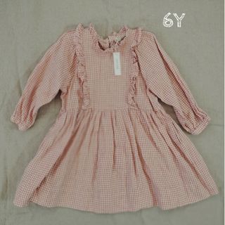 キャラメルベビー&チャイルド(Caramel baby&child )の【正規品】soor ploom ギンガムチェックワンピース　6y(ワンピース)