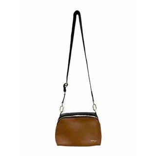 フルラ(Furla)の【中古】【美品】FURLA フルラ　バッグ レディース  ショルダーバッグ　斜め掛けバッグ　ブラウン　ブラック(メッセンジャーバッグ)