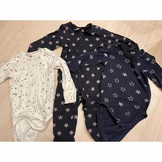 エイチアンドエム(H&M)のロンパース3枚セット(ロンパース)