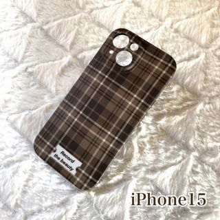 【フォロー割あり】iPhone15 スマホ ケース カバー チェック柄 ソフト(モバイルケース/カバー)