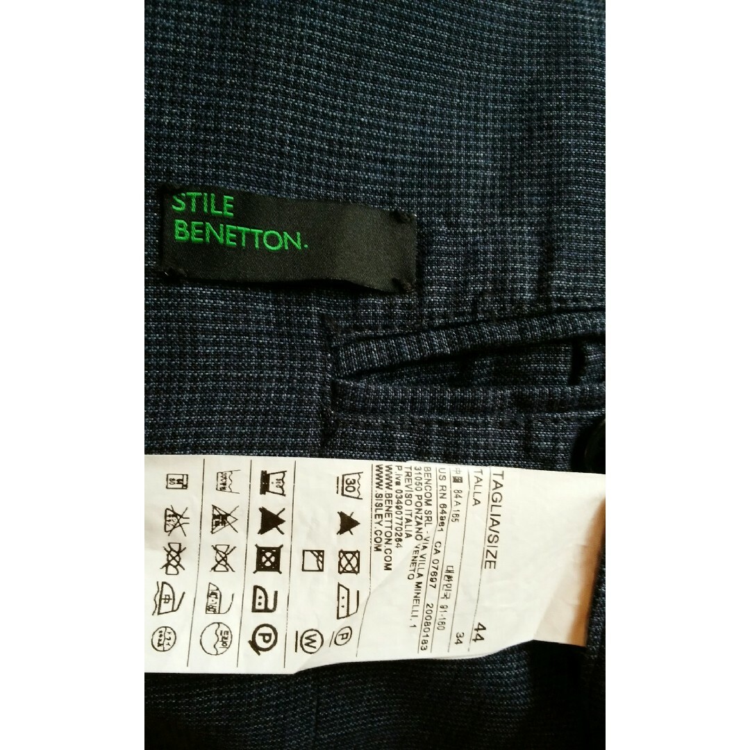 BENETTON(ベネトン)の★ベネトン★ジャケット★ネイビー★リネン★ メンズのジャケット/アウター(テーラードジャケット)の商品写真