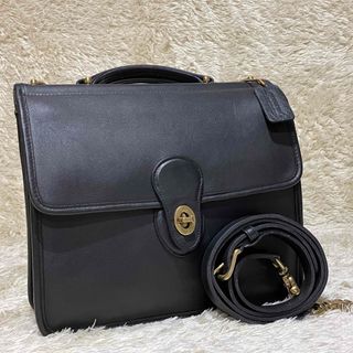 コーチ(COACH)の極美品 COACH オールドコーチ 黒 レザー 2way ウィリス 9927(ハンドバッグ)