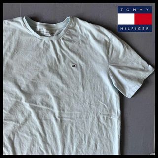 TOMMY HILFIGER - トミー ヒルフィガー Tシャツ ワンポイント 刺繍ロゴ オーバーサイズ 古着