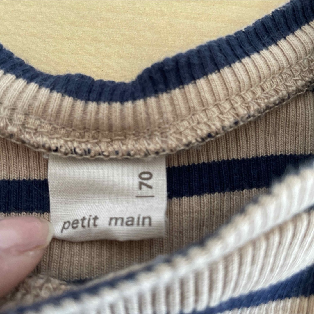 petit main(プティマイン)のプティマイン　70サイズ キッズ/ベビー/マタニティのベビー服(~85cm)(カバーオール)の商品写真