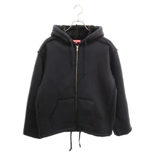 シュプリーム(Supreme)のSUPREME シュプリーム 21AW Faux Shearling Hooded Jacket ファーフーデッドシャーリングジップアップパーカー ブラック(パーカー)