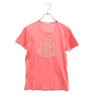 モンクレール(MONCLER)のMONCLER モンクレール 19AW Logo Patch T-Shirt ロゴ パッチ 半袖カットソー ピンク E20938091800(Tシャツ/カットソー(半袖/袖なし))