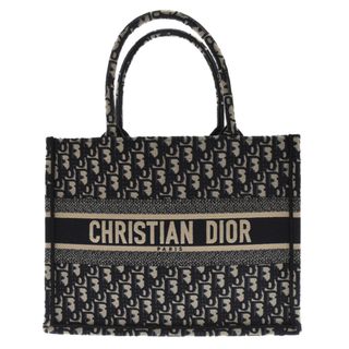 クリスチャンディオール(Christian Dior)のChristian Dior クリスチャンディオール BOOK TOTE MEDIUM ブックトート ミディアム トートバッグ ハンドバッグ ネイビー 50-MA-0223(トートバッグ)