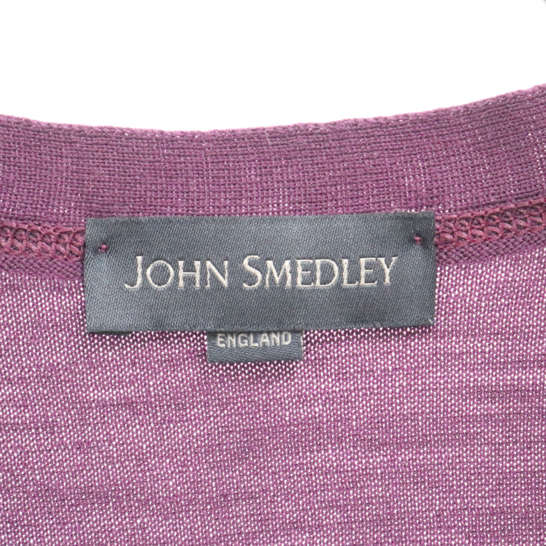 JOHN SMEDLEY(ジョンスメドレー)のJOHN SMEDLEY ジョンスメドレー ウール生地 Vネック ニットベスト パープル メンズのトップス(ベスト)の商品写真