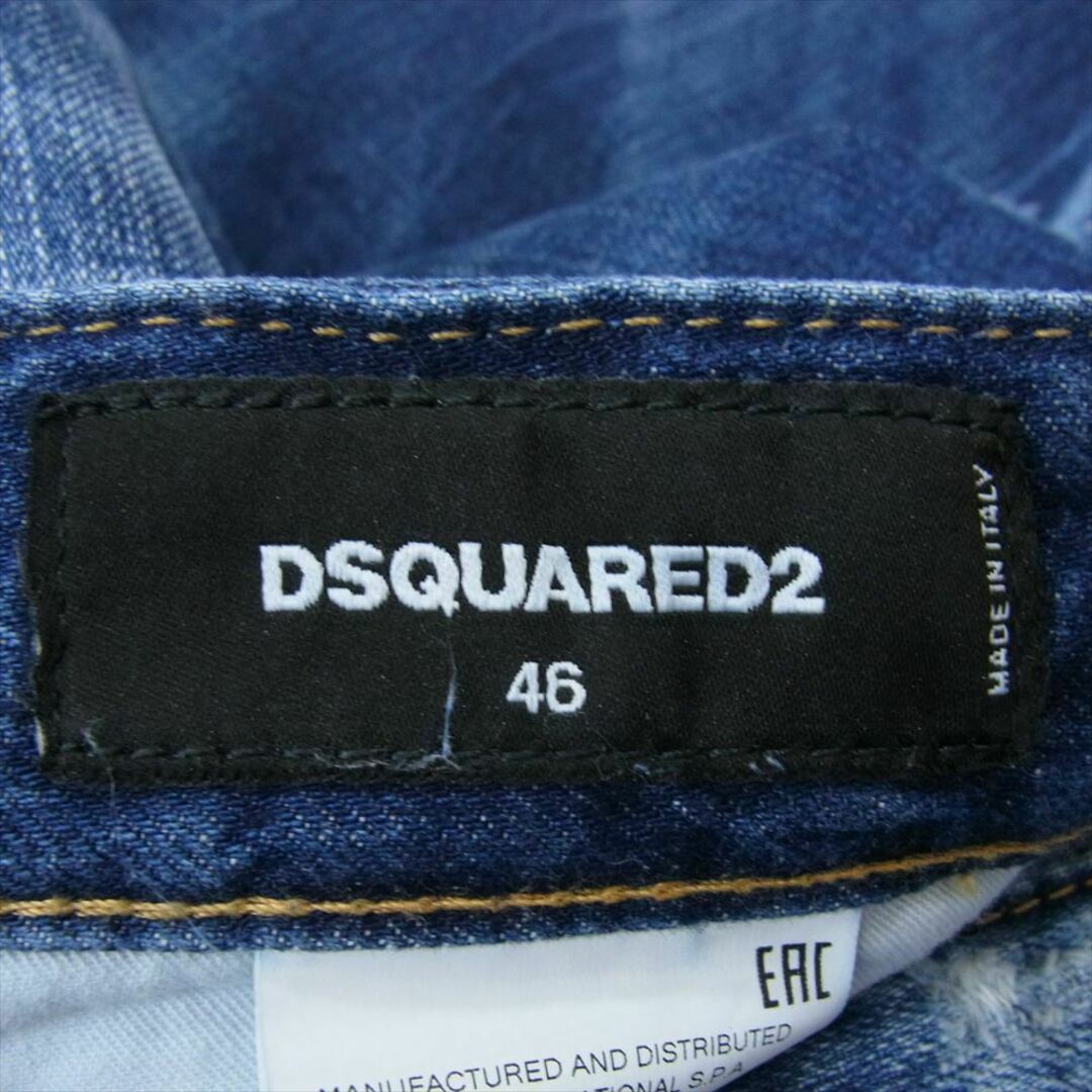 DSQUARED2(ディースクエアード)のDSQUARED2 ディースクエアード 18SS S71LB0469  skater jean ダメージ加工 デニム パンツ インディゴブルー系 46【中古】 メンズのパンツ(その他)の商品写真