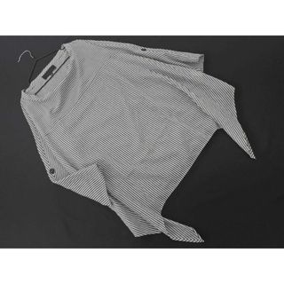 アンタイトル(UNTITLED)のアンタイトル ストライプ ブラウス シャツ size2/白ｘ黒 ■◇ レディース(シャツ/ブラウス(長袖/七分))