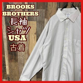 ブルックスブラザース(Brooks Brothers)のブルックスブラザーズ ストライプ メンズ L シャツ USA古着 90s 長袖(シャツ)