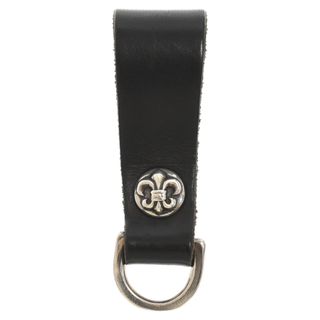 クロムハーツ(Chrome Hearts)のCHROME HEARTS クロムハーツ BELT LOOP フレア ボタン レザーベルトループ ブラック/シルバー ※国内ギャラ付き(その他)