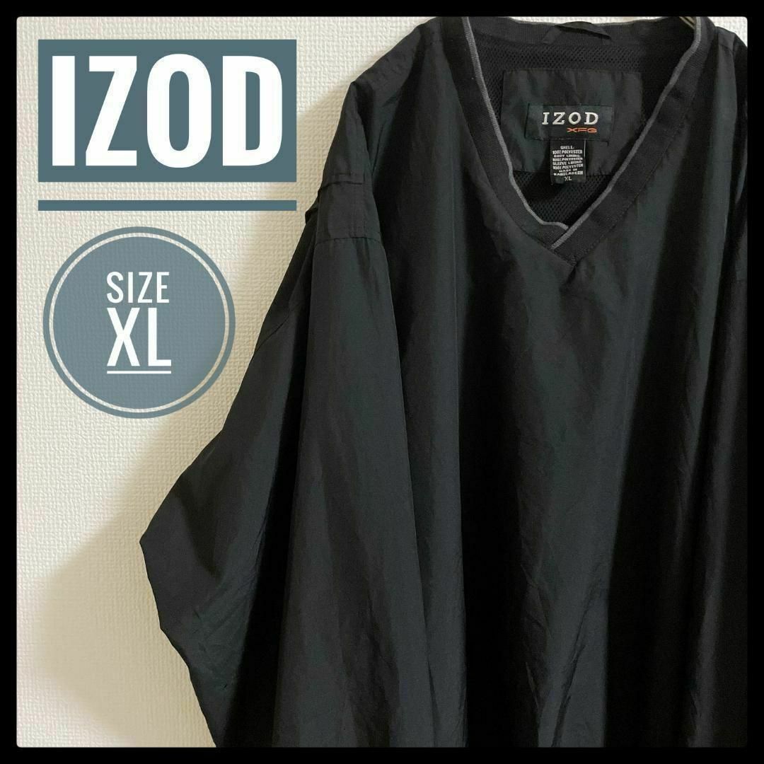 90s 古着 IZOD ナイロンプルオーバー XL オーバーサイズ ゆるだぼ メンズのジャケット/アウター(ナイロンジャケット)の商品写真