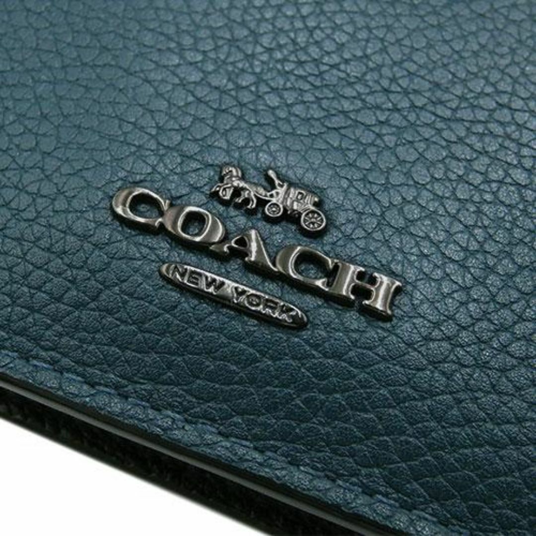 COACH(コーチ)のコーチ バッグ COACH ぺブルレザー ショルダーバッグ ノア ポップアップ メッセンジャー ブルーグリーンxブラック 31864 OJ10360 レディースのバッグ(ショルダーバッグ)の商品写真