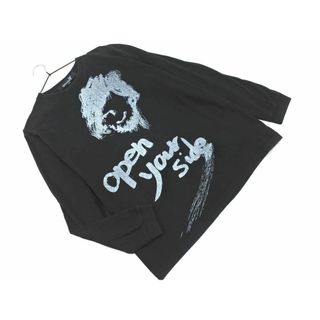 Yohji Yamamoto - GroundY グラウンドワイ ヨウジヤマモト open your side 長袖 Tシャツ size3/黒 ■◇ メンズ