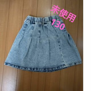 シーイン(SHEIN)の未使用！ケミカル　デニム　スカート　130(スカート)