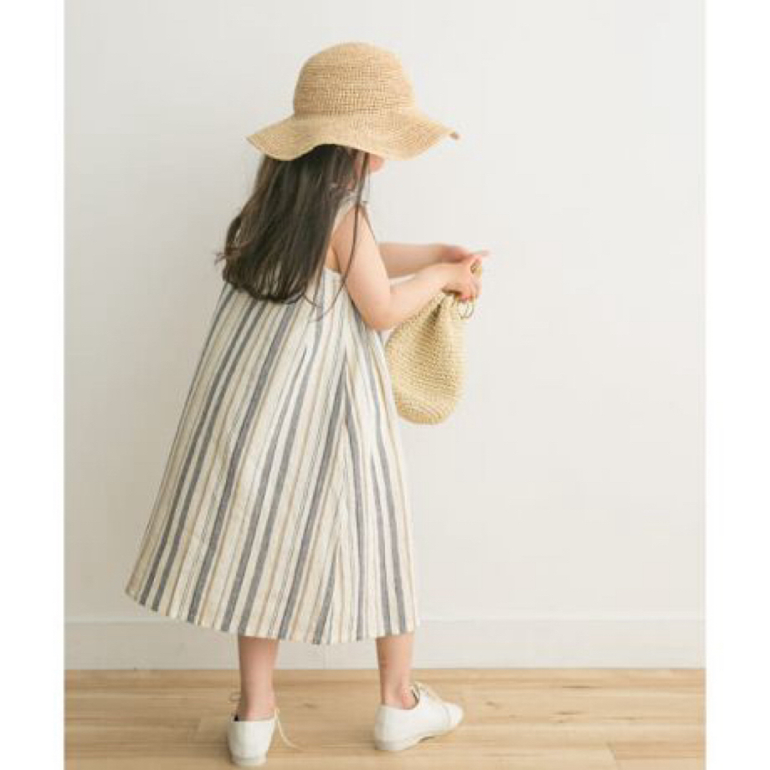 URBAN RESEARCH DOORS(アーバンリサーチドアーズ)のリネンコットンストライプワンピース(KIDS) キッズ/ベビー/マタニティのキッズ服女の子用(90cm~)(ワンピース)の商品写真