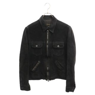 ヨウジヤマモト(Yohji Yamamoto)のYohji Yamamoto POUR HOMME ヨウジヤマモト プールオム ×ISAMU KATAYAMA BACKLASH イサムカタヤマ ブラックラッシュ シングルライダースジャケット HN-Y94-707 ブラック(ライダースジャケット)