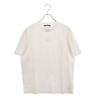 LOUIS VUITTON - LOUIS VUITTON ルイヴィトン 22AW エンボスLVロゴクルーネック半袖Tシャツ RM222Q DT3 HNY55W ホワイト