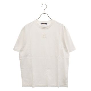 ルイヴィトン(LOUIS VUITTON)のLOUIS VUITTON ルイヴィトン 22AW エンボスLVロゴクルーネック半袖Tシャツ RM222Q DT3 HNY55W ホワイト(Tシャツ/カットソー(半袖/袖なし))