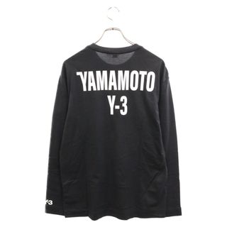 Y-3 ワイスリー YAMAMOTO Y-3 L/S Tee バックロゴプリントクルーネック長袖Tシャツ ブラック