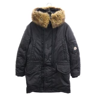 モンクレール(MONCLER)のMONCLER モンクレール AJA LONG DOWN COAT G20911C00023 アジャ ファー付き ロングダウンコート アウター ブラック(ダウンジャケット)