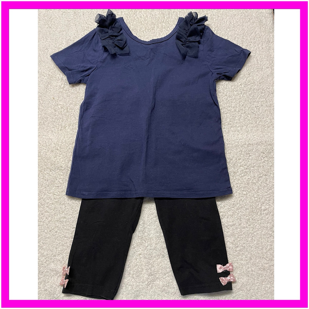 H&Mワンピース　Bee des Beeトップス　他スパッツ　130　3点　女子 キッズ/ベビー/マタニティのキッズ服女の子用(90cm~)(ワンピース)の商品写真