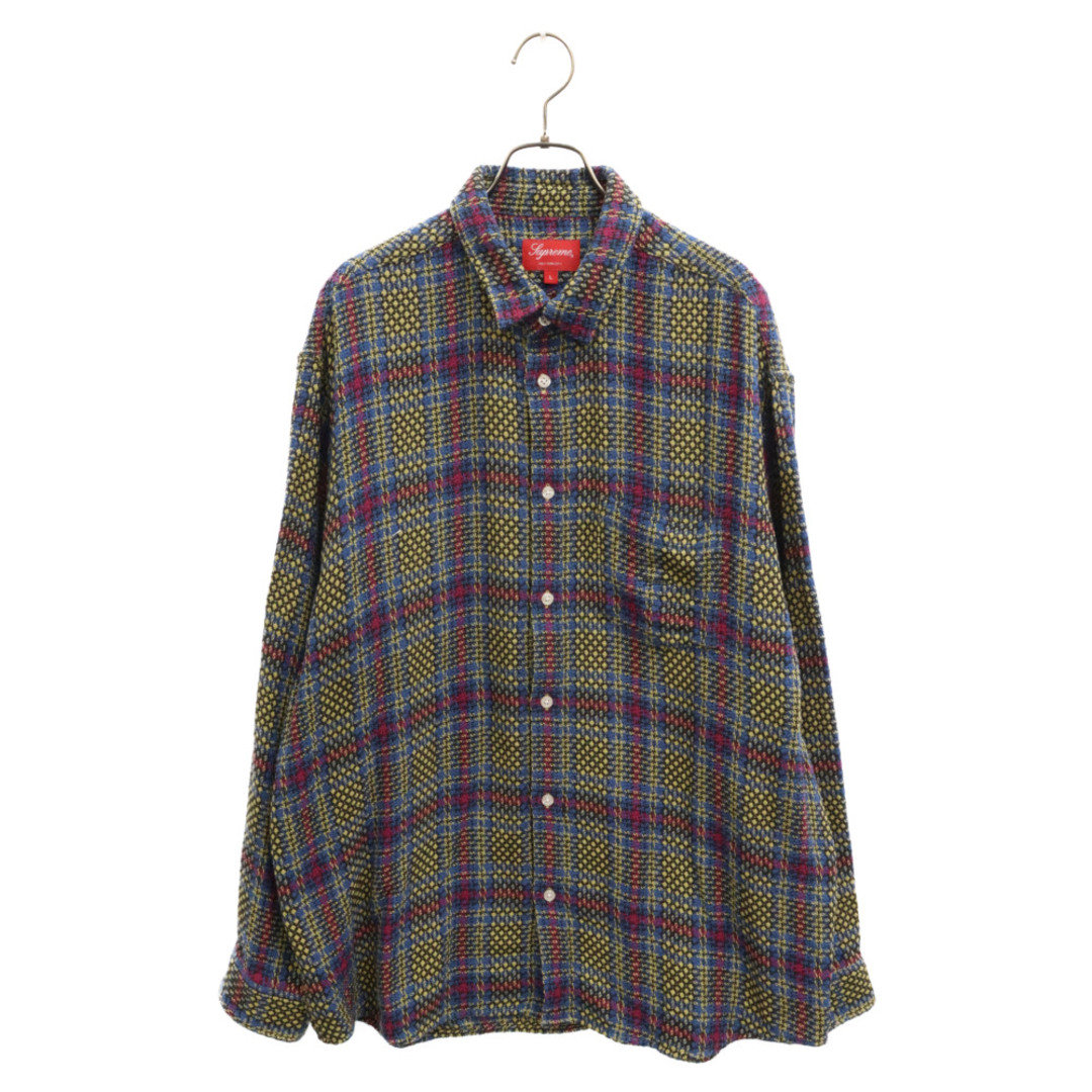 Supreme(シュプリーム)のSUPREME シュプリーム 23SS Basket Weave Plaid Shirt バスケット ウィーブ プレイド コットン チェック 長袖シャツ マルチ メンズのトップス(シャツ)の商品写真